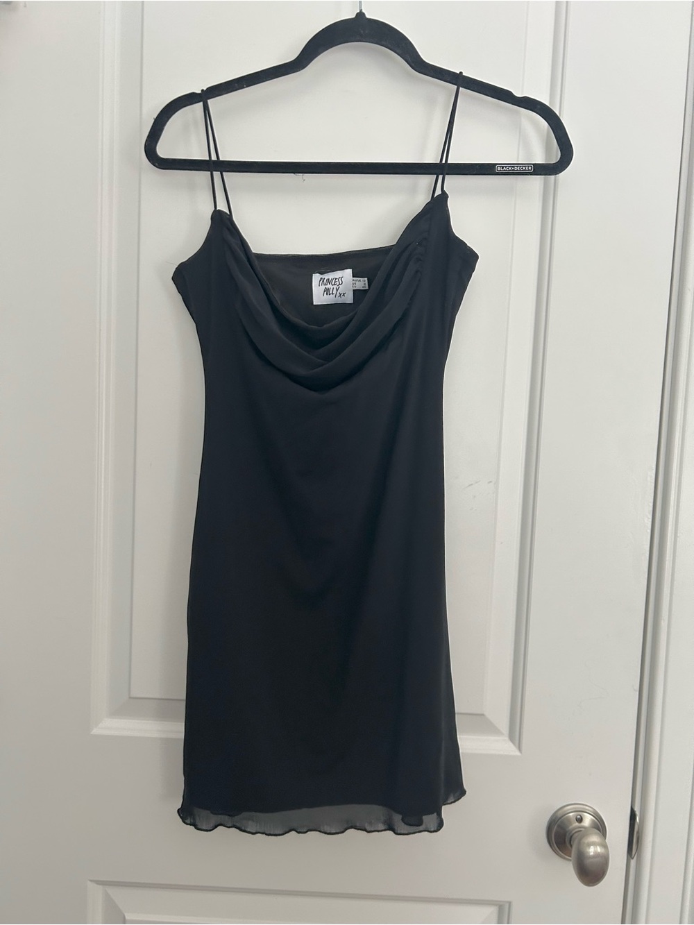 Princess Polly Cowl Neck Black Mini Going Out Dress
